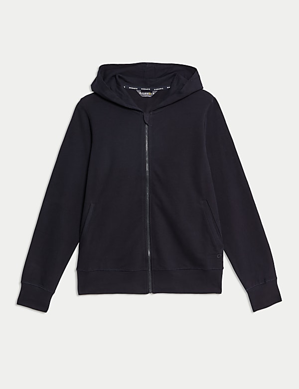 Cotton Rich Relaxed Zip Up Hoodie - MX