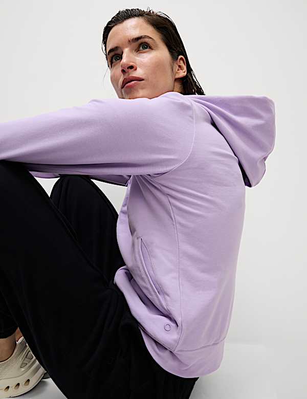 Cotton Rich Relaxed Zip Up Hoodie - GR
