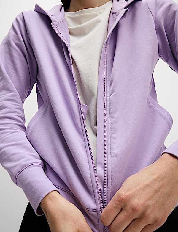 Cotton Rich Relaxed Zip Up Hoodie - AU