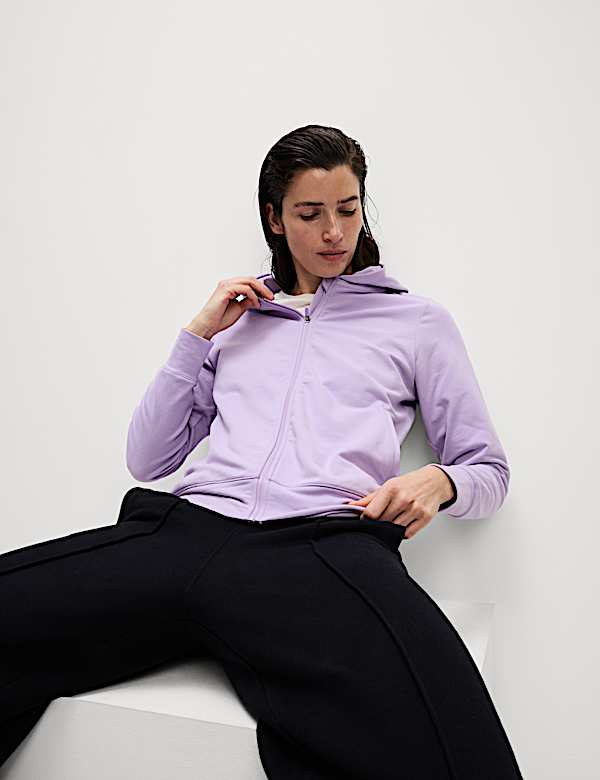 Cotton Rich Relaxed Zip Up Hoodie - AU