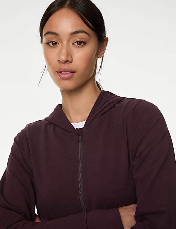 Cotton Rich Relaxed Zip Up Hoodie