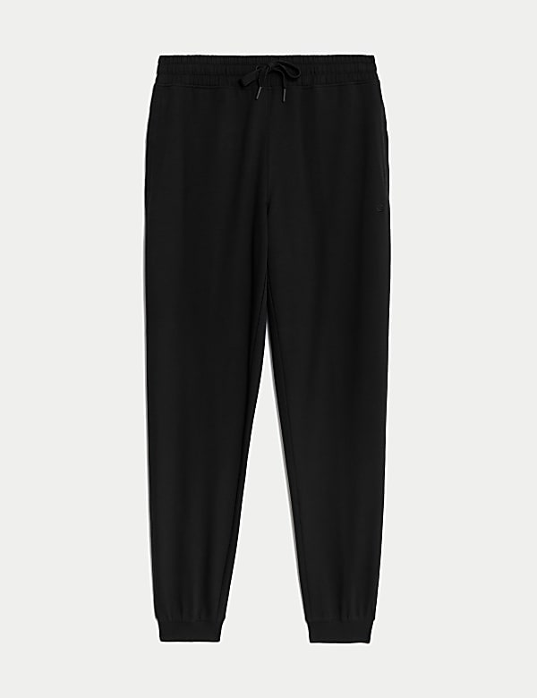 Cotton Rich Cuffed High Waisted Joggers BLACK Joggers M S US