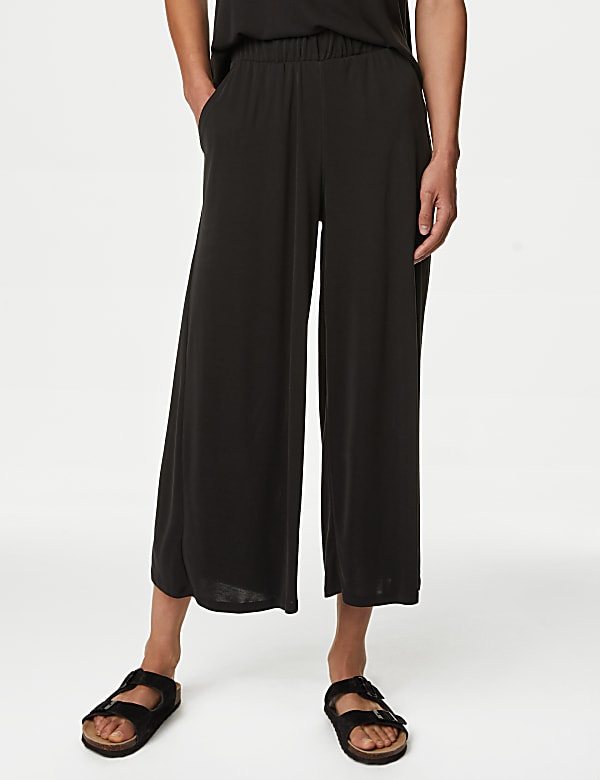 Modal Rich High Waisted Wide Leg Culottes - FR