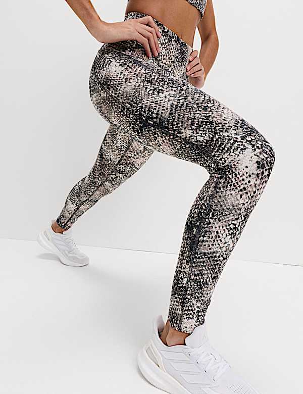 Go Train Printed High Waisted Gym Leggings - US