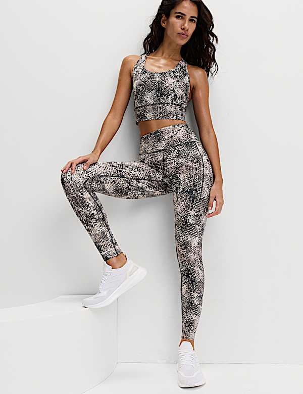 Go Train Printed High Waisted Gym Leggings - DK