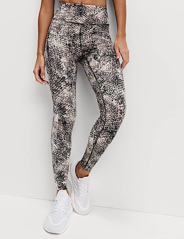 Go Train Printed High Waisted Gym Leggings - DK