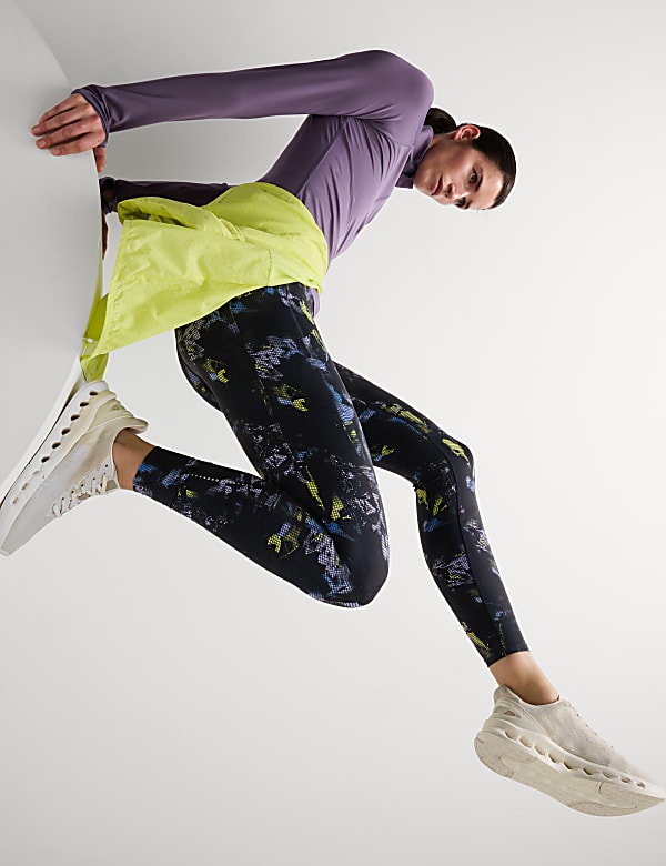 Go Train Printed High Waisted Gym Leggings - CA