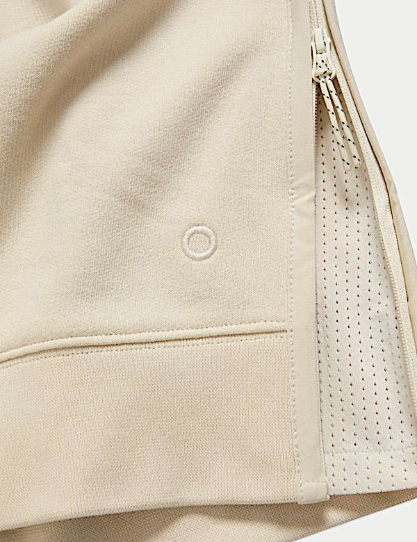 Cotton Rich Mesh Panel Relaxed Sweat-shirt - FI