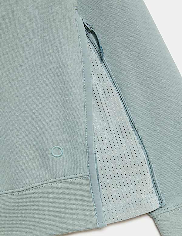 Cotton Rich Mesh Panel Relaxed Sweat-shirt - TW