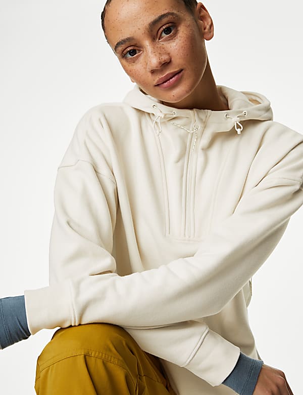 Mesh panel hoodie store