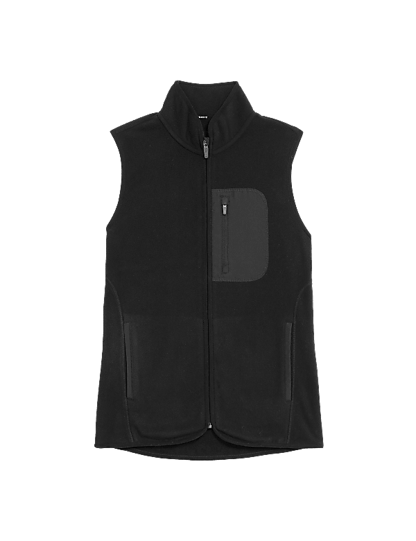 Zip Up Funnel Neck Fleece Gilet