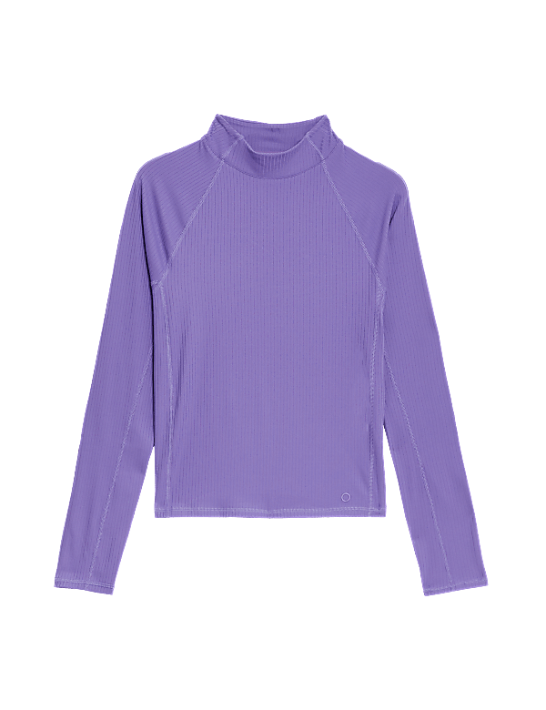 Rib Funnel Neck Crop Top