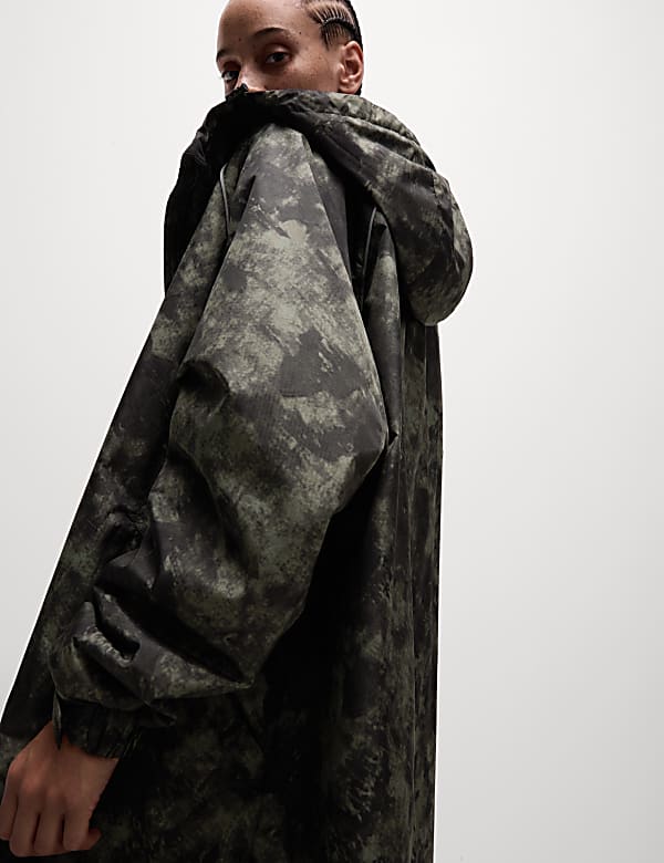 Gemusterter Mantel mit Teddyfutter und Stormwear™ | KHAKI MIX 