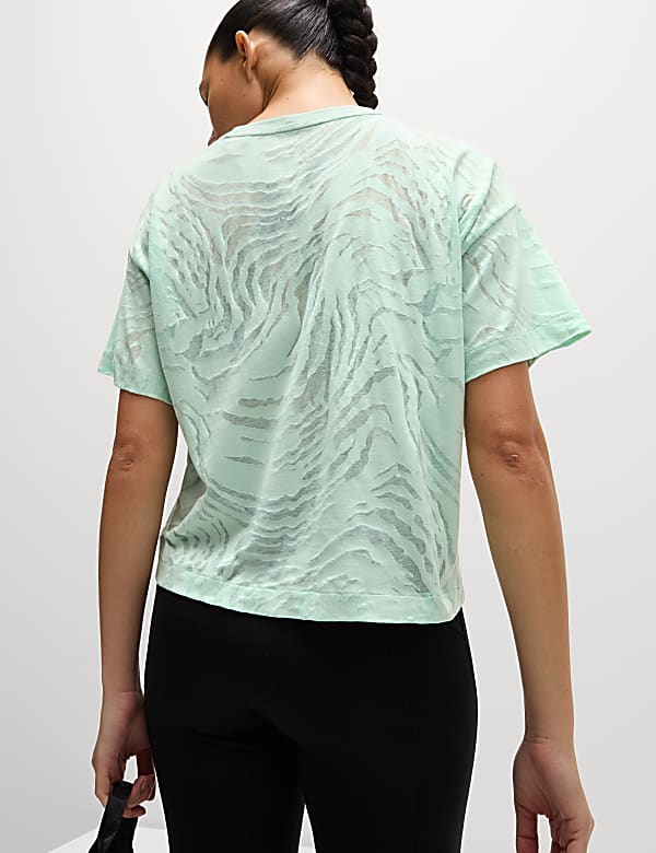 Cotton Rich Textured T-Shirt - US