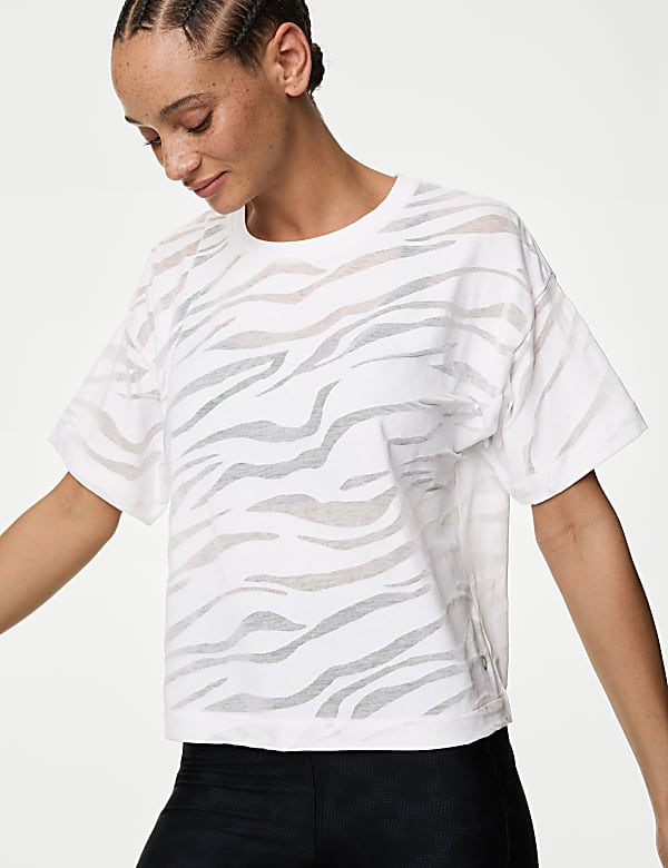 Cotton Rich Lightweight Scoop Neck Relaxed T-Shirt - IS