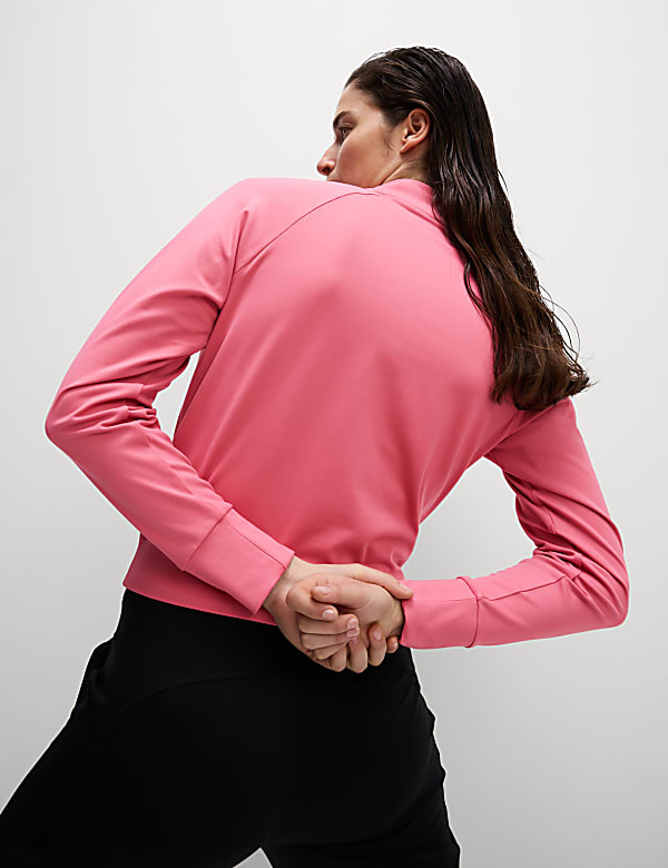 Funnel Neck Half Zip Yoga Top - CA