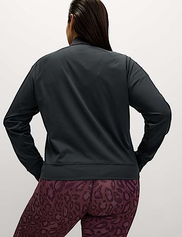 Funnel Neck Half Zip Yoga Top