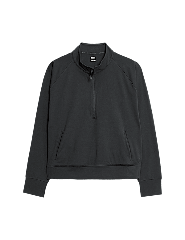 Funnel Neck Half Zip Yoga Top