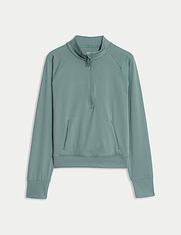 Funnel Neck Half Zip Yoga Top - LT