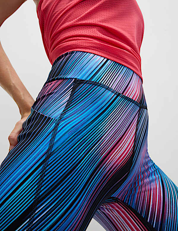 Go Train High Waisted Cropped Gym Leggings - ES