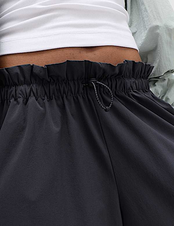 Woven Lightweight High Waisted Wide Leg Culottes - VN