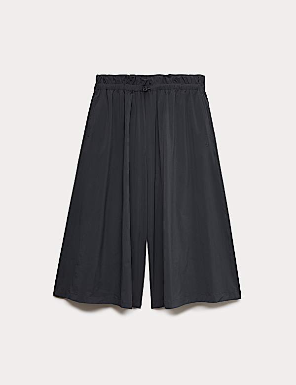 Woven Lightweight High Waisted Wide Leg Culottes - VN