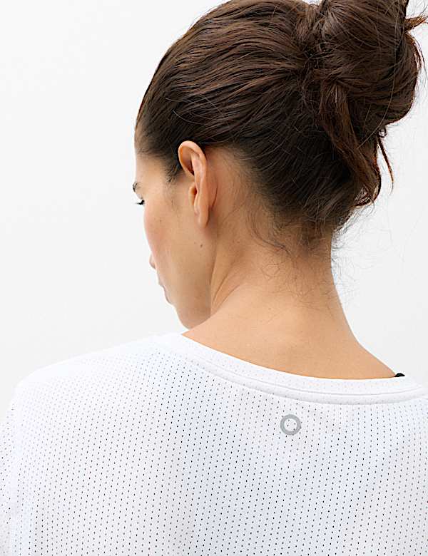 Round Neck Mesh Relaxed T-shirt - DK