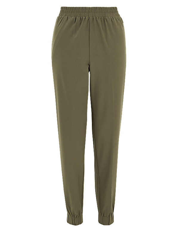 Woven Mesh Panelled Cuffed Joggers