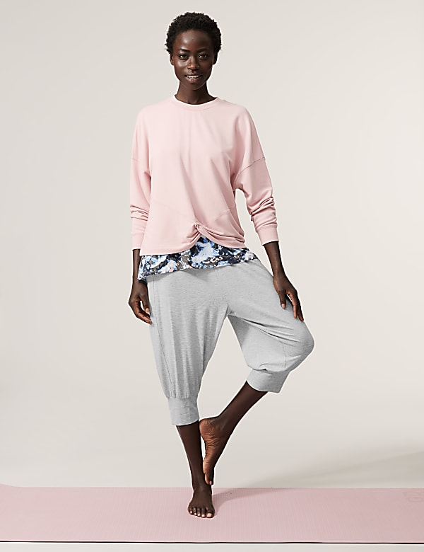 Buy High Waisted Hareem Cropped Yoga Joggers at Marks Spencer