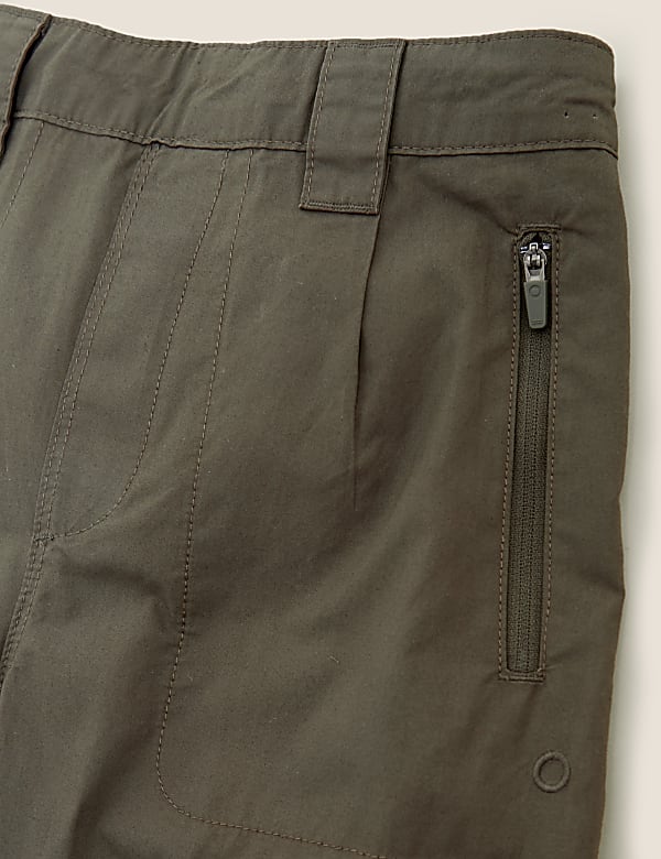 Pure Cotton Utility Cuffed Walking Trousers