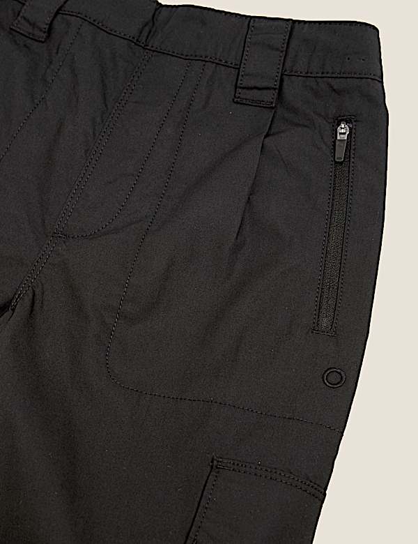 Pure Cotton Utility Cuffed Walking Trousers