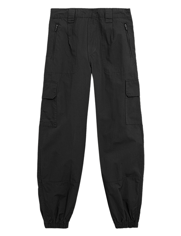 Pure Cotton Utility Cuffed Walking Trousers