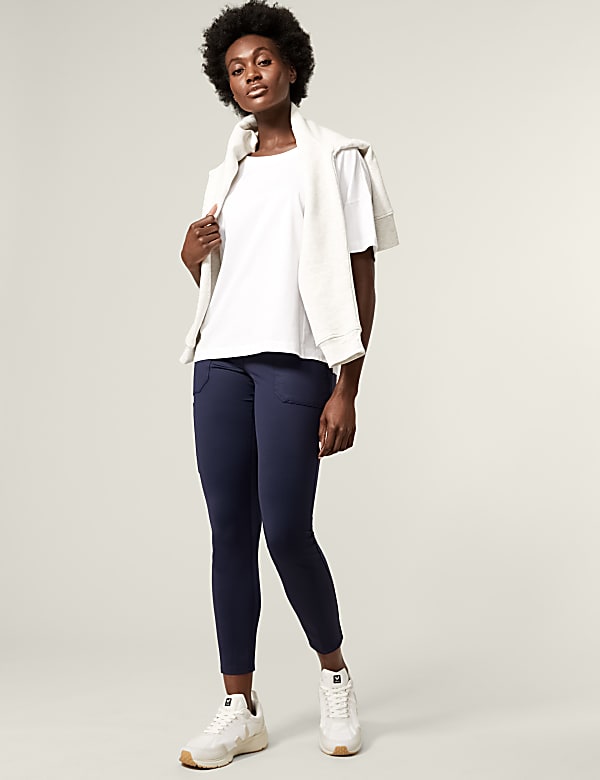 Marks and spencer ladies white leggings sales