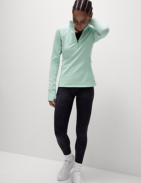 Ultraheat&trade; hardlooptop met opstaande kraag en halflange rits - NL