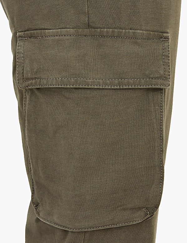 Cotton Cargo Straight Leg Joggers