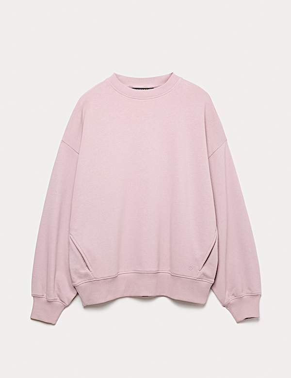 Cotton Rich Crew Neck Oversized Sweatshirt - AU