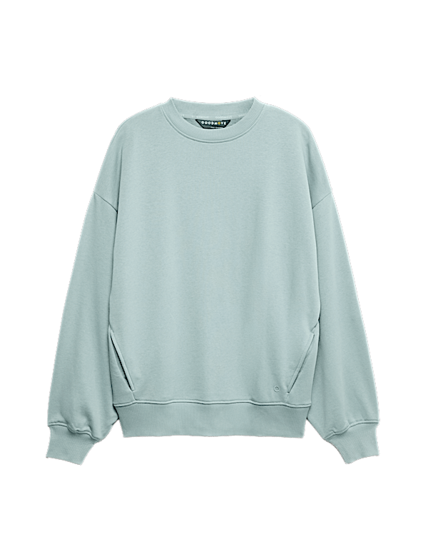 Cotton Rich Crew Neck Oversized Sweatshirt