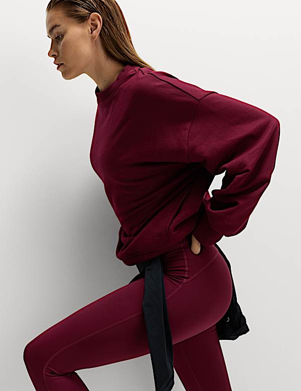 Cotton Rich Crew Neck Oversized Sweatshirt - CY