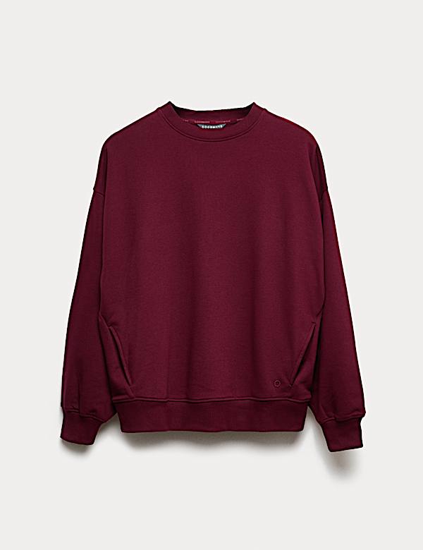 Cotton Rich Crew Neck Oversized Sweatshirt - CY