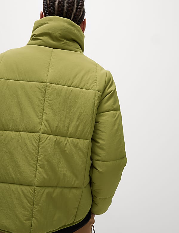 Quilted Funnel Neck Puffer Jacket - FR