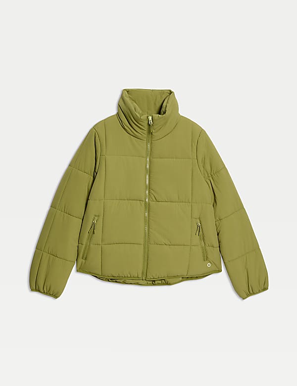 Quilted Funnel Neck Puffer Jacket - FR