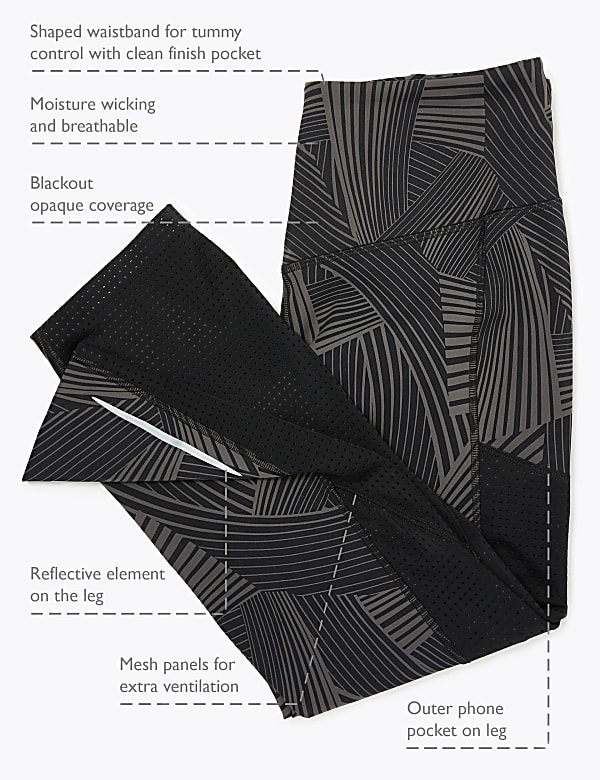 Go Train Mesh Cropped Gym Leggings