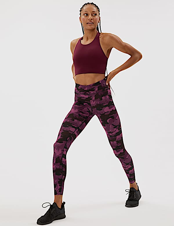 Go Balance Printed Wrap Waist Yoga Leggings
