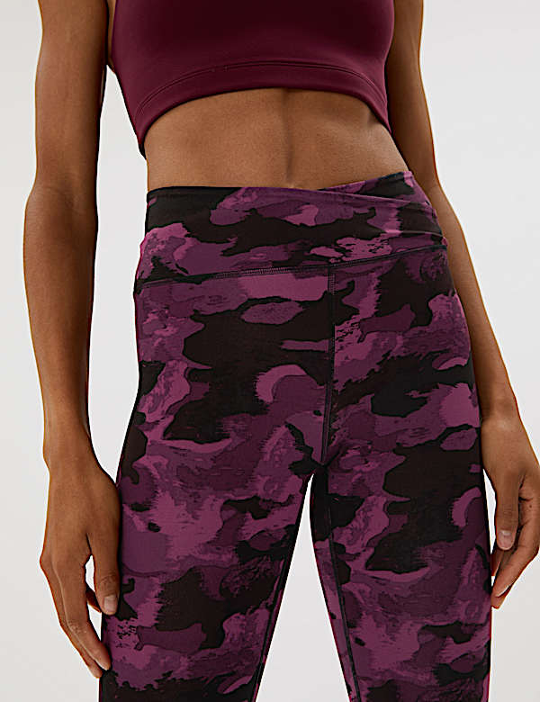Go Balance Printed Wrap Waist Yoga Leggings