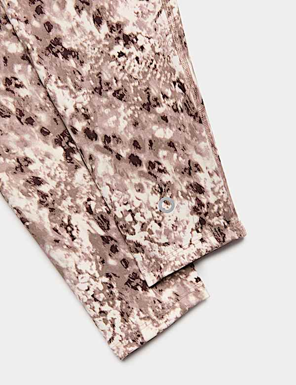 Go Balance Printed Wrap Waist Yoga Leggings - GR