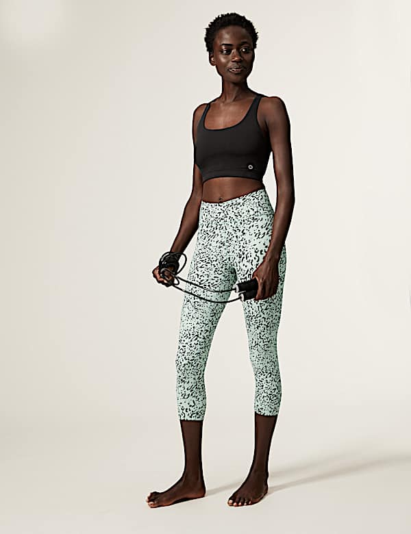 Go Balance Printed Cropped Yoga Leggings