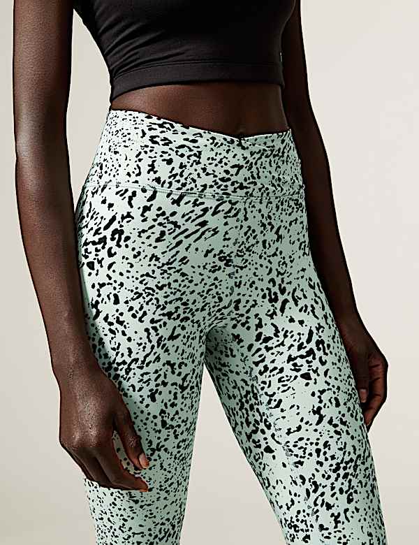 Go Balance Printed Cropped Yoga Leggings