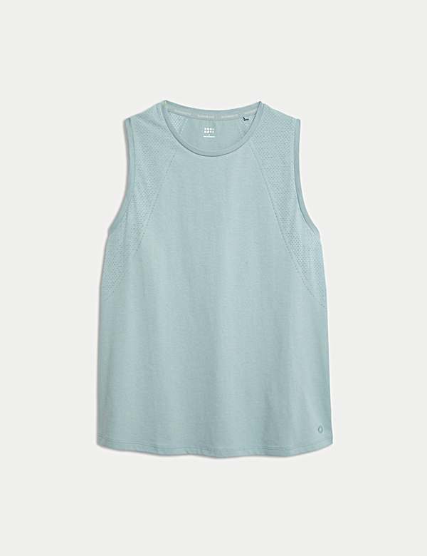 Cotton Blend Textured Yoga Vest Top - PL