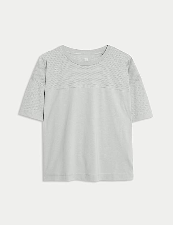 חולצת טי קלת משקל ליוגה מתערובת כותנה - IL