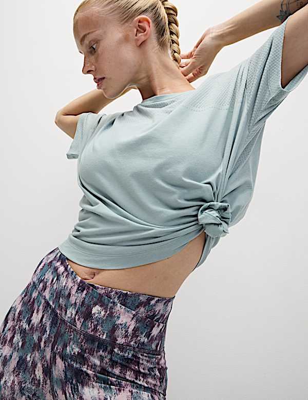 Cotton Blend Lightweight Yoga T-Shirt - CA